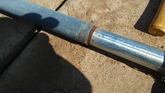 ham radio antenna mast Insert the taperd end Top Rail into the 1-1/4 in. Conduit. Then slide the Pipe Hanger Strap sim between the Top Rail and the Conduit