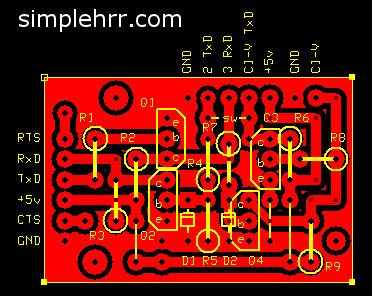 ham-radio-remote-accessory-rs232-ci-v-level-converter-module-pcb-icom-yaesu-alinco