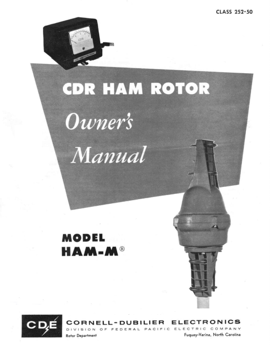 Link to CDR HAM-M Rotor Manual